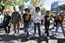 Estudiantes acusados en la marcha