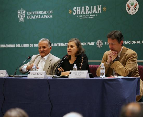 Miembros de la presentación en la FIL